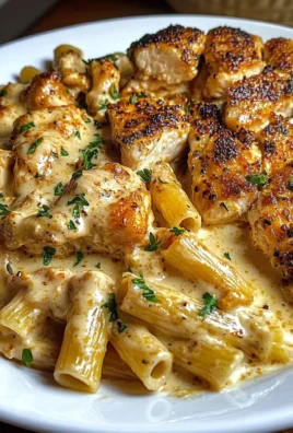 Creamy Chicken Rigatoni Alfredo with Cajun Velveeta Twist