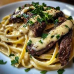 Creamy Pepper Jack Garlic Butter Steak And Pasta
