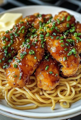 Crispy Honey Garlic Chicken with Garlic Butter Noodles