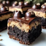 Double-Chocolate Holiday Cookie Dough Brownie Gems