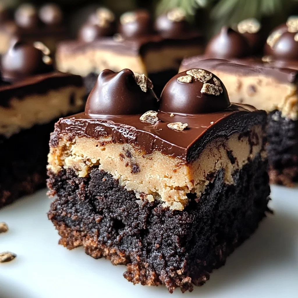 Double-Chocolate Holiday Cookie Dough Brownie Gems