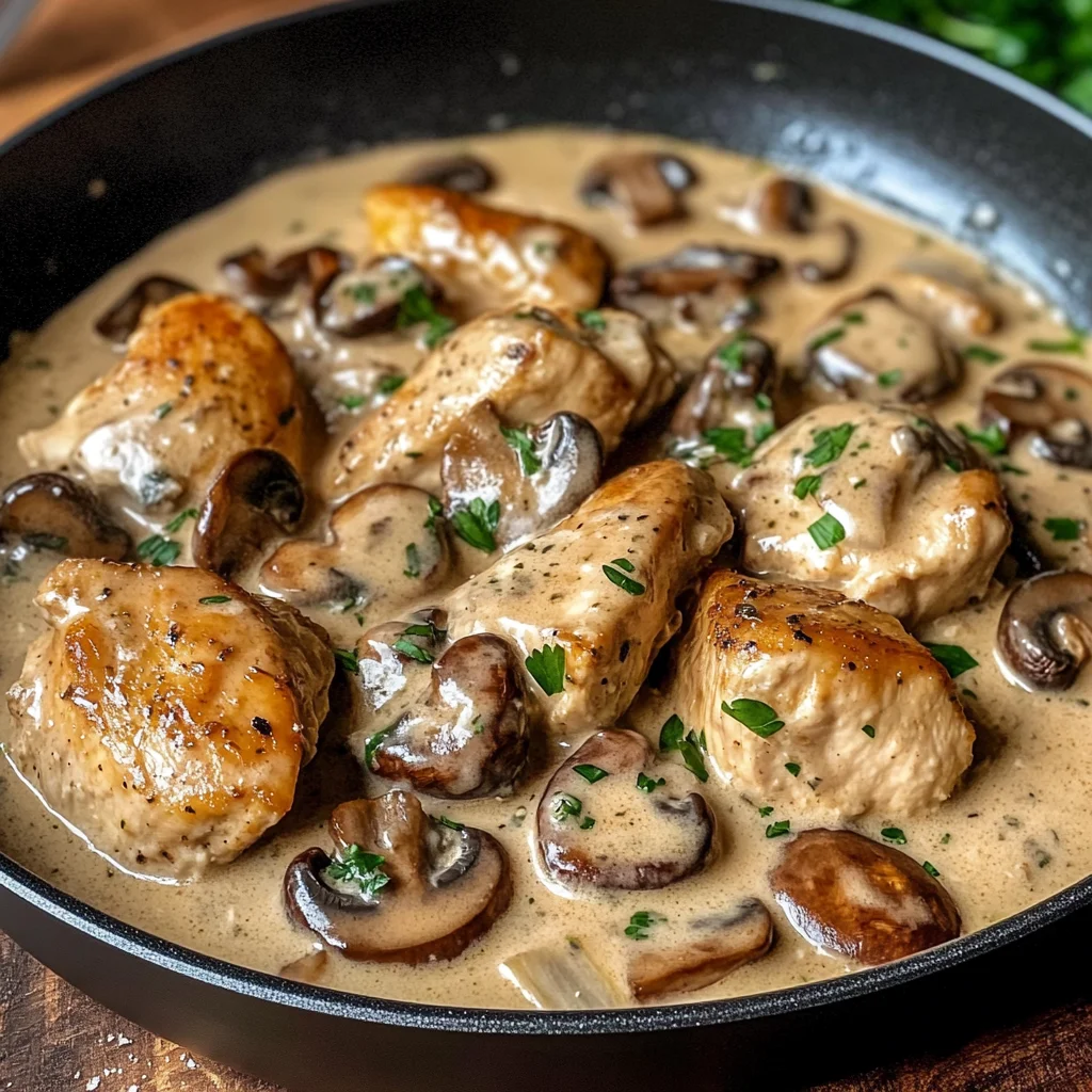 Epic Creamy Chicken & Mushroom Stroganoff