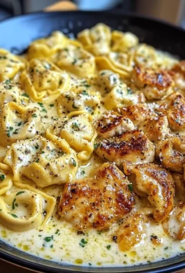 Garlic Butter Chicken Tortellini in Parmesan Cream Sauce