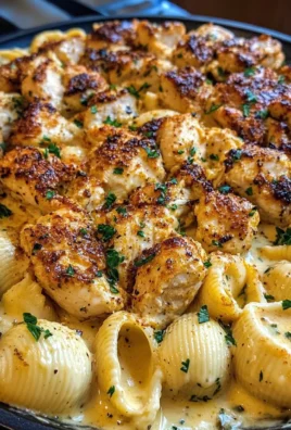 Garlic Cajun Chicken Shells in Velveeta Cream Sauce