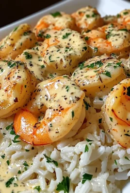 Garlic Cream Shrimp with Rice & Herbs