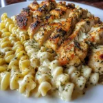 Garlic Herb Chicken with Creamy Mozzarella Parmesan Rotini