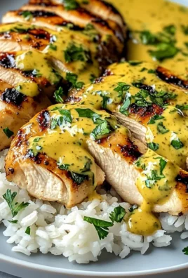 Golden Honey Mustard Chicken with Steamed Rice & Fresh Herbs