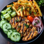 Grilled Chicken & Crispy Fries Plate