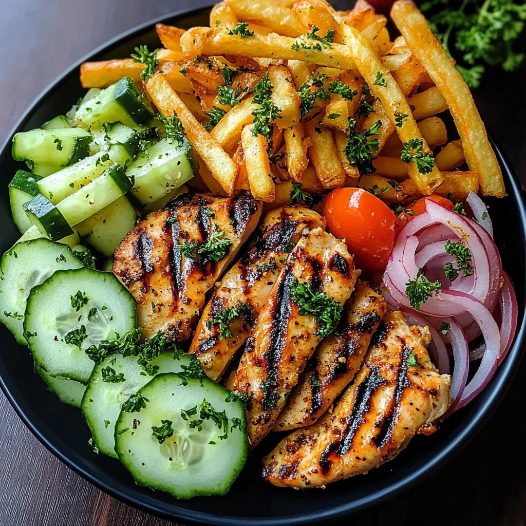 Grilled Chicken & Crispy Fries Plate