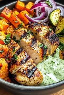 Grilled Chicken & Veggie Bowl with Cilantro Lime Dressing