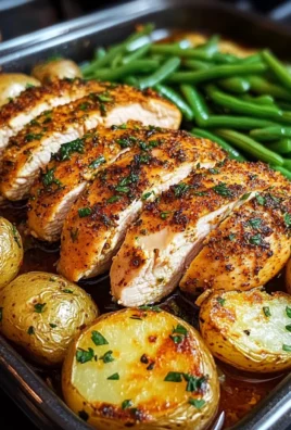 Herb-Crusted Chicken with Roasted Baby Potatoes & Green Beans