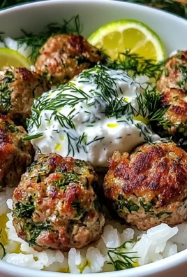 Herby Meatball Rice Bowl with Creamy Dill Yogurt