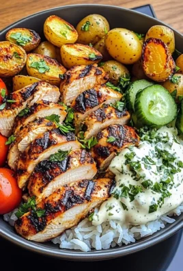 Insanely Tasty Grilled Chicken Rice Bowl with Creamy Herb Drizzle