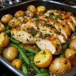 One-Pan Herb Chicken with Baby Potatoes & Green Beans