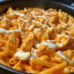 One-Pot Honey Butter Buffalo Chicken & Mozzarella Pasta