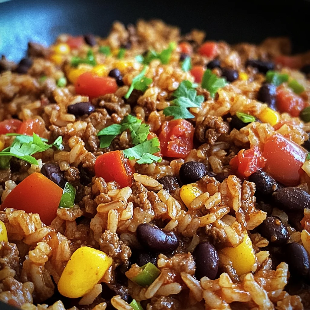 One-Skillet Smoky Honey Chili Beef Rice
