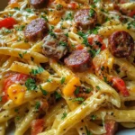 One Pan Bold Cajun Ranch Sausage Pasta
