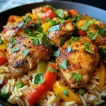 One Pot Cajun Garlic Butter Chicken Rice