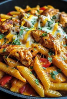 One Pot Creamy Smoky Cajun BBQ Chicken Pasta Skillet