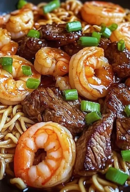 Shrimp and Steak Teriyaki Noodles