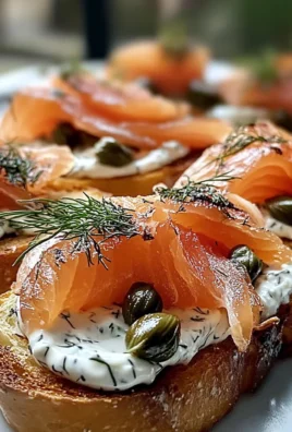Smoked Salmon Crostini with Dill Cream Cheese Spread