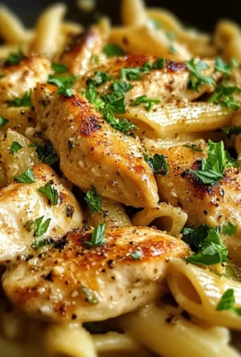 Sticky Garlic Parmesan Chicken Skillet Pasta