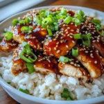 Sticky Sweet BBQ Chicken Rice