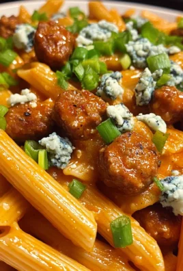Sticky Sweet Buffalo Garlic Butter Sausage Penne