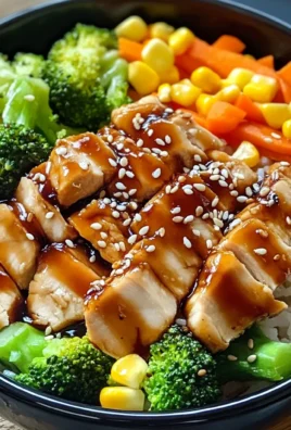 Sweet & Savory Teriyaki Chicken Rice Bowl with Crunchy Veggies
