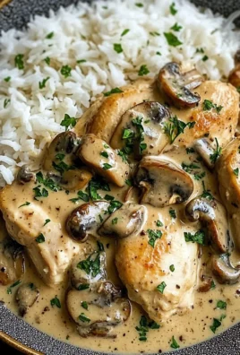 Ultimate Creamy Mushroom Chicken with Fluffy Rice
