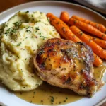 Ultimate Herbed Chicken Thighs with Garlic Mash & Glazed Carrots