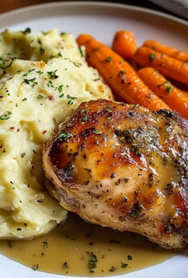 Ultimate Herbed Chicken Thighs with Garlic Mash & Glazed Carrots