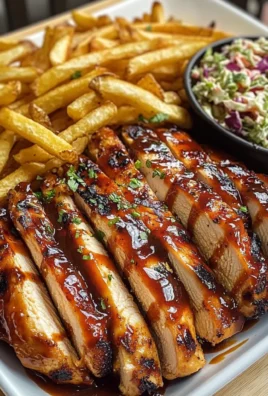 Ultimate Honey BBQ Chicken Platter with Seasoned Fries & Creamy Coleslaw