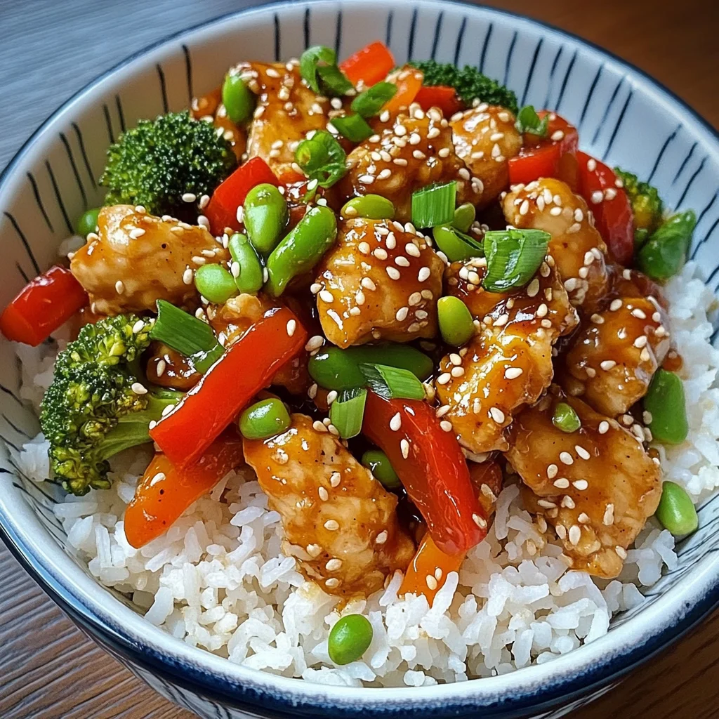 Ultimate Sesame Chicken Stir-Fry with Garlic Veggies & Rice
