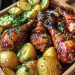 Ultimate Sticky Chicken Drumsticks with Crispy Potatoes